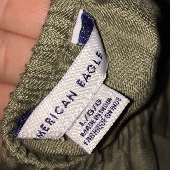 *NWT* American Eagle 🦅  Olive Halter Jumpsuit - Picture 6 of 7